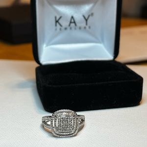 Kay Jewelers sterling silver and diamond ring